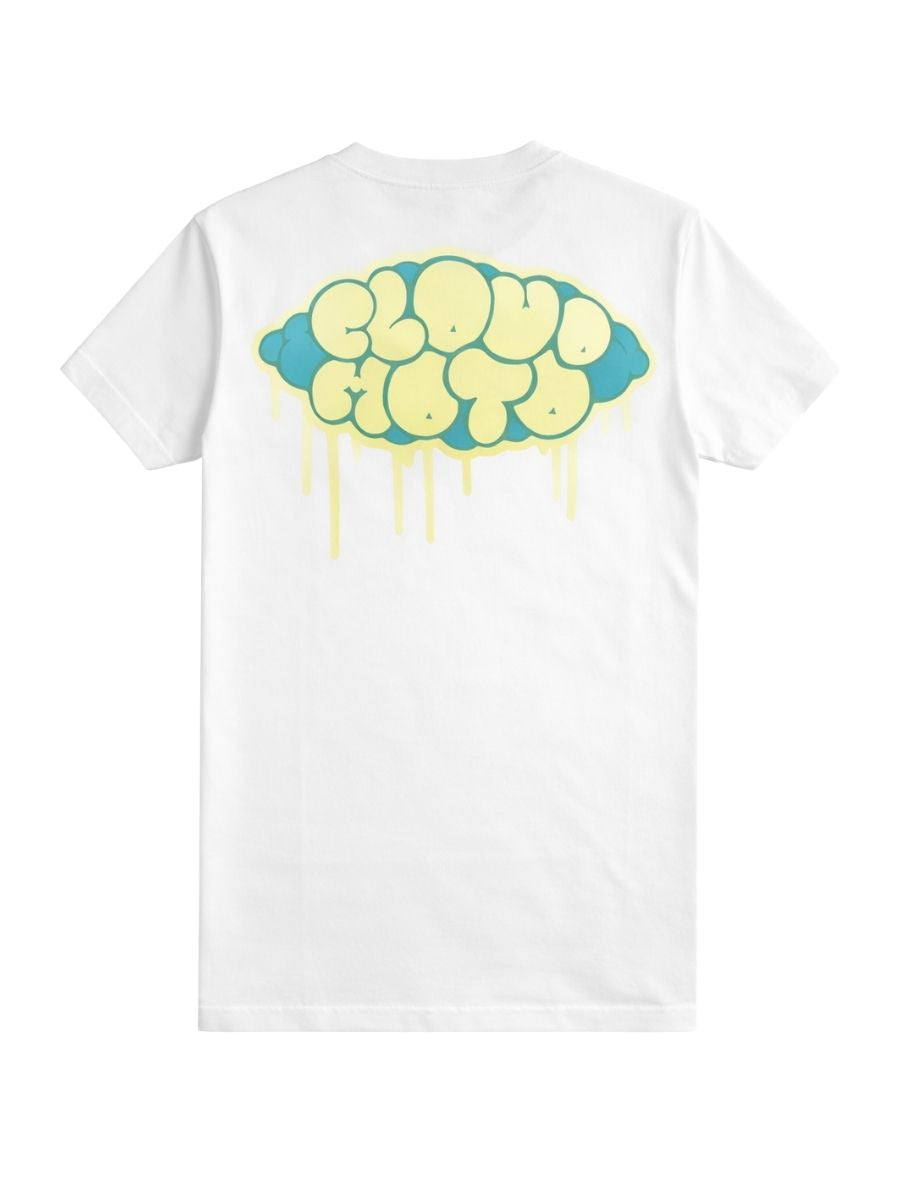 Cloud Moto Classic Rider Tee  White -Limited Edition Back